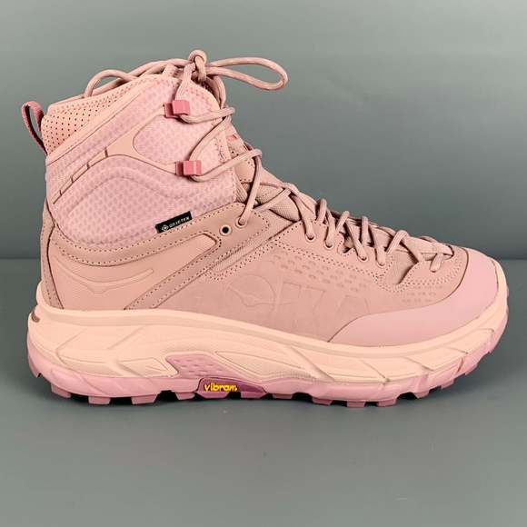 HOKA Pink Leather High Top Athletic Sneakers - Picture 2 of 11